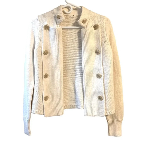J. Crew Chevalier Cardigan Sweater Jacket Small Military Style Preppy - Picture 1 of 8